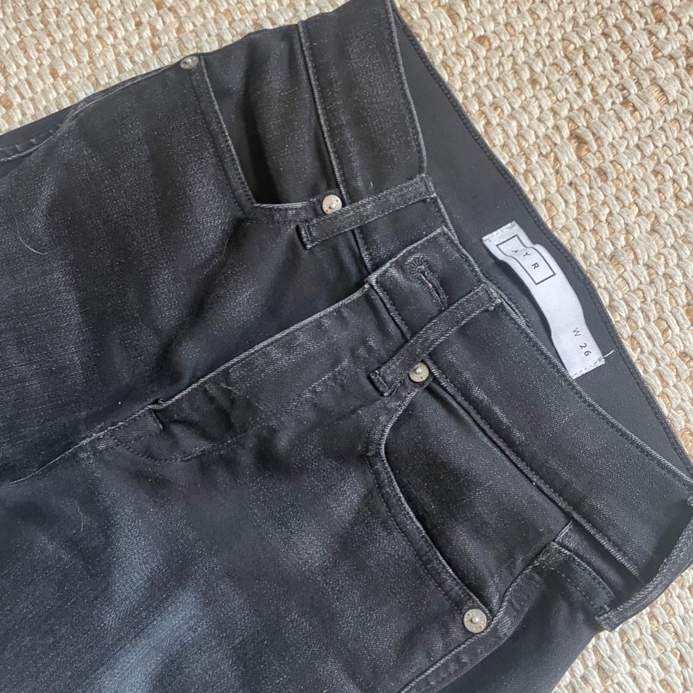 AYR The Shade jean in DARK WASH BLACK SIZE 26 - Picture 9 of 9